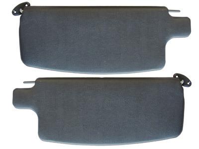 Vw sun visors, bug/super 1965-79, pair, black vinyl