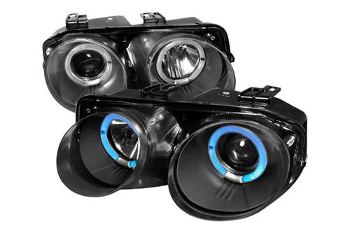 Spec-d 98-01 acura integra lh+rh black clear headlights