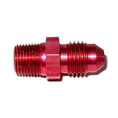 Nos 17961nos fitting straight -4 an male to 1/8" npt male aluminum red each