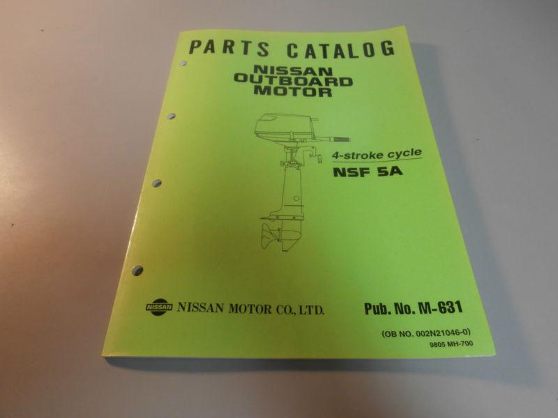 Nissan marine nsf5a nsf 5a outboard motor parts catalog manual m-631