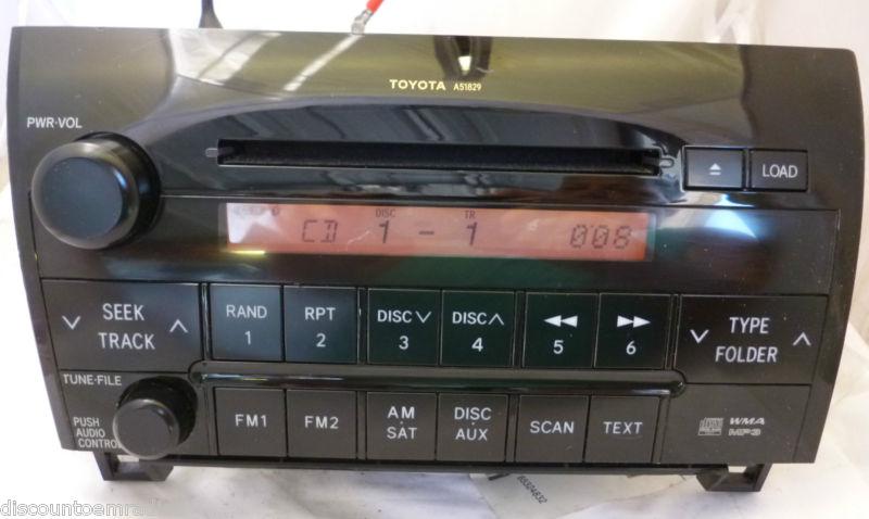 07-12 toyota tundra radio 6 disc cd mp3 player a51829 86120-0c181 *