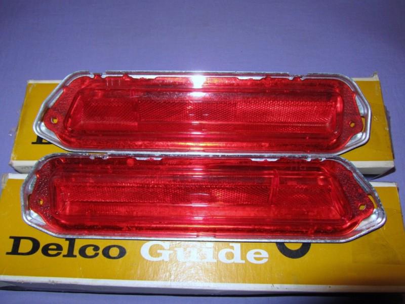 Nos gm 1971 chevrolet biscayne, belair rear quarter marker lamp set