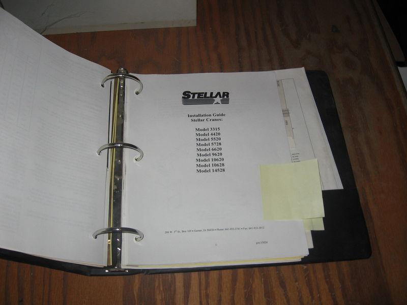 Stellar 10628 crane parts book catalog / operator operation manual