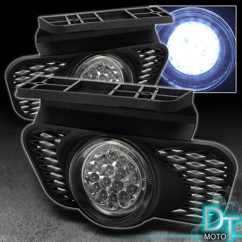 03-06 silverado avalanche hyper white full led fog lights lamps +switch pickup