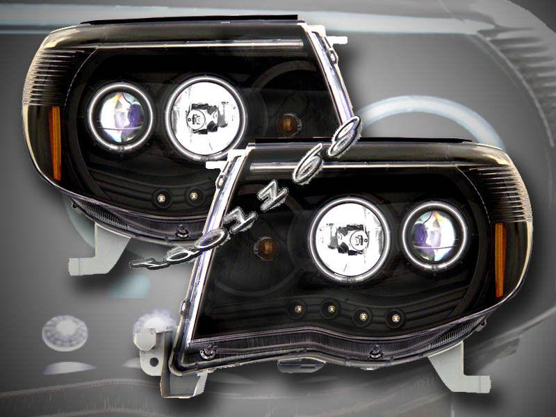 05 06 07-09toyota tacoma halo projector headlights bk08