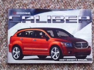 2007 dodge caliber owners manual