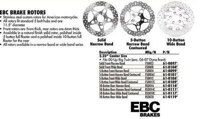 Ebc brake rotors  p/n 61-0114