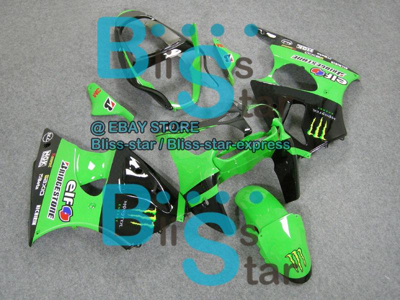 E33 custom fairing kit set fit for kawasaki ninja zx6r zx-6r 2000-2002 2001 w6