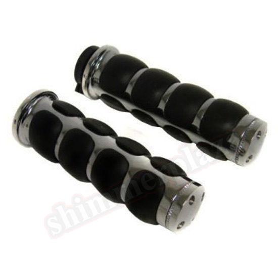 Chrome handle bar hand grips for suzuki gsxr 600 750 1000 hayabusa 1300 gs tl100