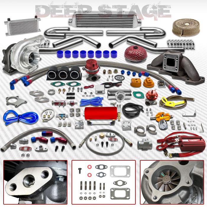 T04e t3t4 25pc turbo kit+intercooler+manifold+wastegate 89-98 240sx s13 s14 ka24