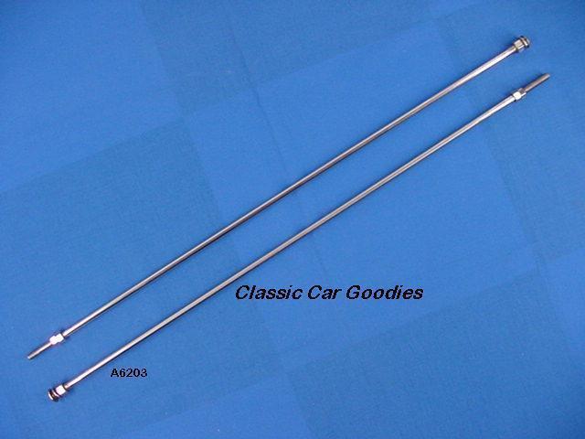1932-1936 ford rad support rods (2) stainless 1933 1934 1935