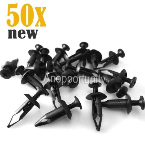 50pc nylon rivet fastener mud retainer push clip ford chrysler 6502871 n803946s