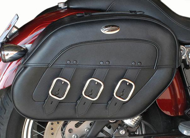 Saddlemen drifter saddlebags quick disconnect black kawasaki vulcan 900