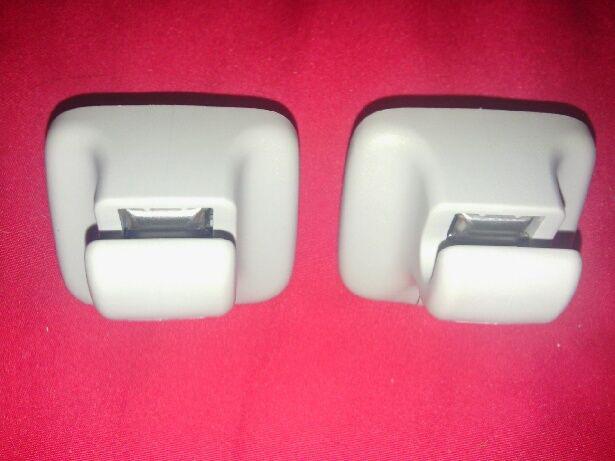 2006-2009 vw jetta rabbit gti mk5 sunvisor clips set (2) oem gray