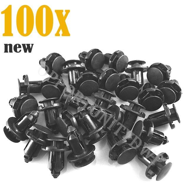 100clips honda plastic rivet fastener fender bumper retainer push clips mr200300