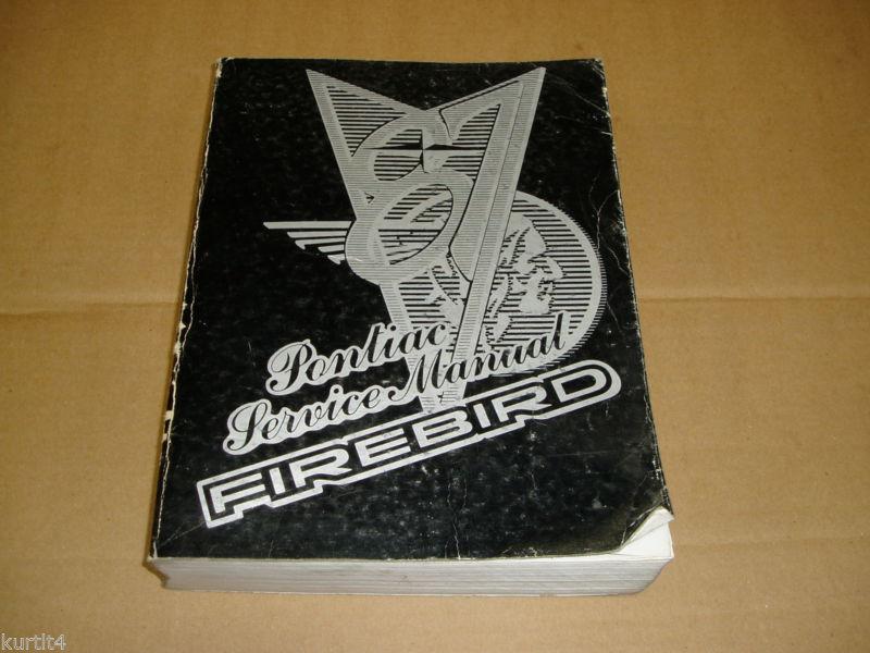 1987 pontiac firebird trans am service shop dealer repair manual