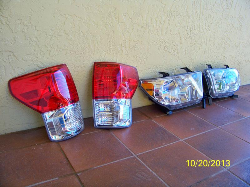 Head light and tail light set.