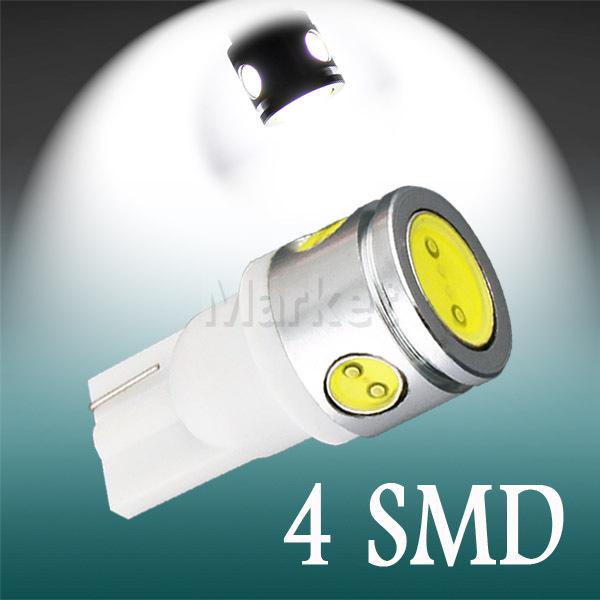 2w high power t10 4 smd pure white w5w 194 car led light bulb lamp