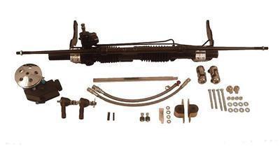 Unisteer performance steering rack and pinion power black powdercoated chevy kit