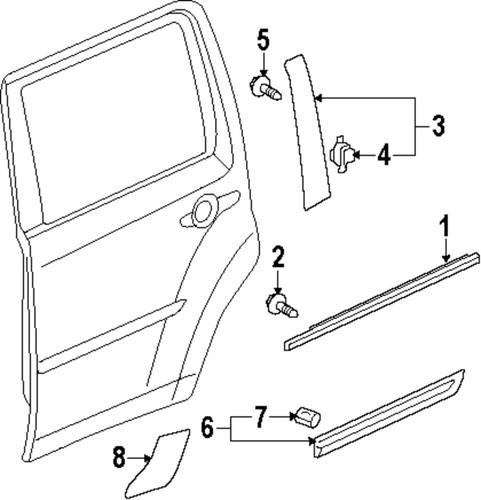 Honda oem 75890szaa00 exterior-rear-tape