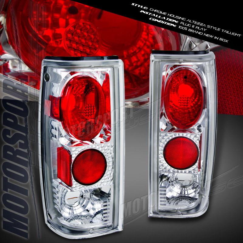 1982-1993 chevy s10/s10 blazer pickup 2dr chrome euro altezza taillights lamps 