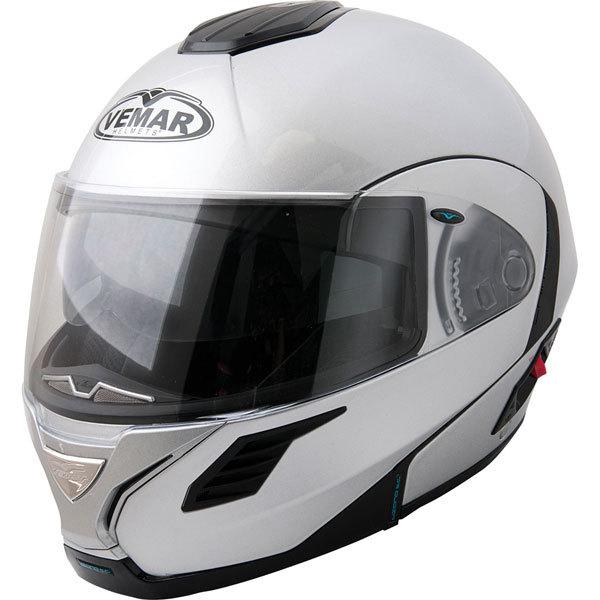 Gloss silver m vemar jiano evo tc modular helmet