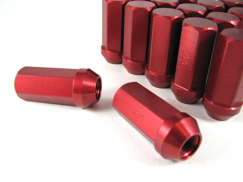 Lug nuts lightweight racing closed-end 1/2" red