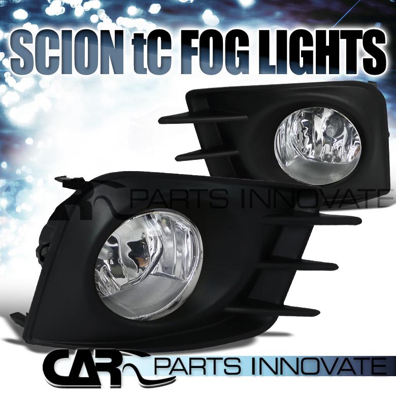 2011-2013 scion tc jdm clear fog bumper lights+switch