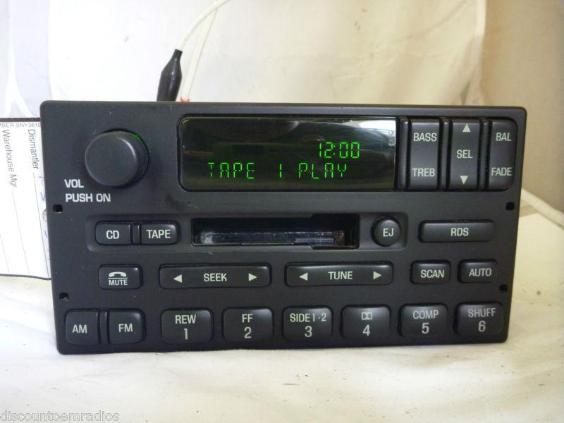 99-02 ford expedition rds radio cassette player yl3f-18c870-aa oem *