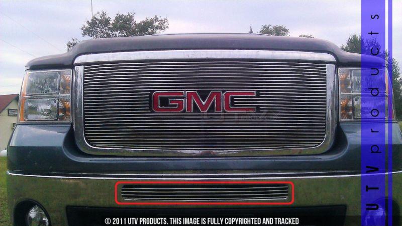 2007 - 2010 gmc sierra 2500 hd  /3500 hd 1pc center bumper chrome billet grille 