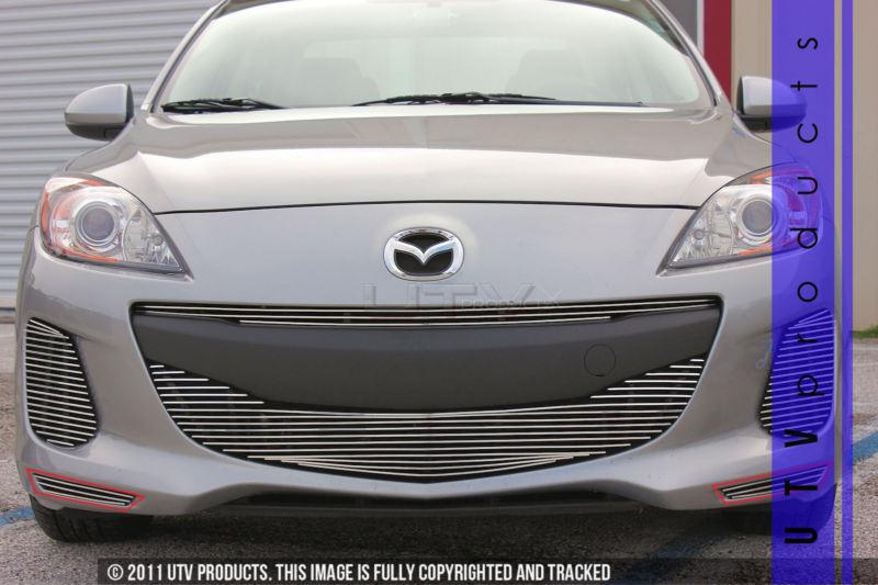 2012 - 2013 mazda3 4dr/5dr sedan 2pc accents chrome billet grille mazda 3 sport