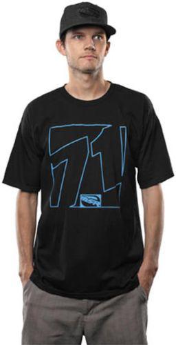 New msr roots adult tee/t-shirt, black/cyan, large/lg