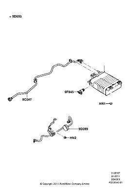 Bv6z9c047b ford tube - fuel feed