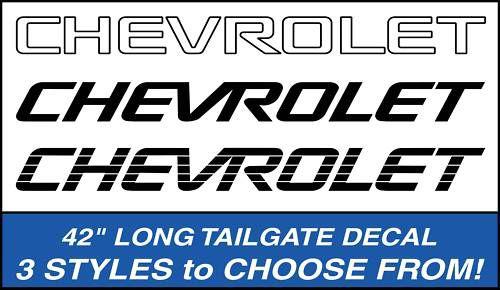 Chevrolet truck tailgate decal k1500/k2500/silverado bk