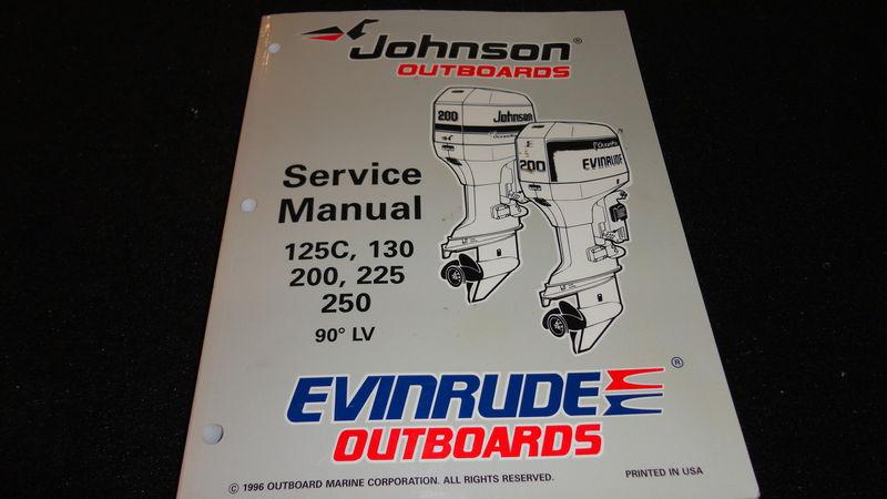 1997 johnson evinrude service manual 125c,130,200,225,250 90 degree lv #507269