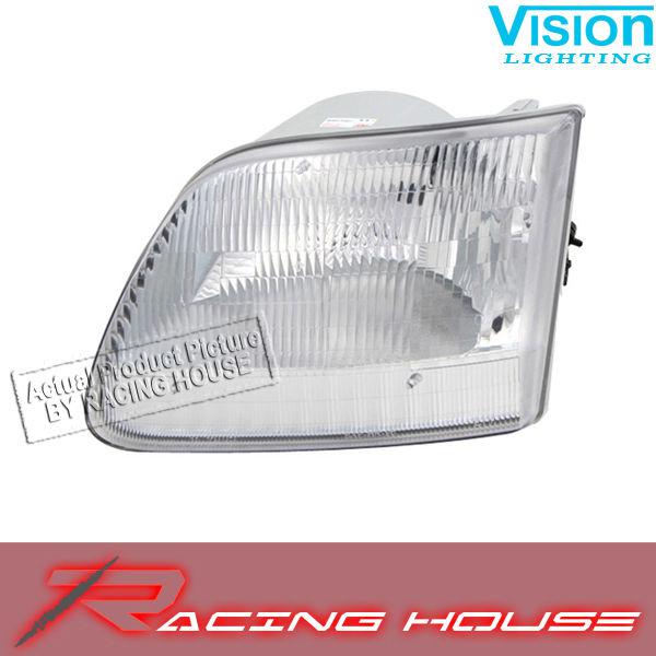 L/h headlight driver side lamp kit unit 1997-2004 ford f150 f250 lightduty