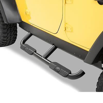 Bestop 49314-01 step/nerf bar highrock 4x4 slider steel black pair wrangler jk