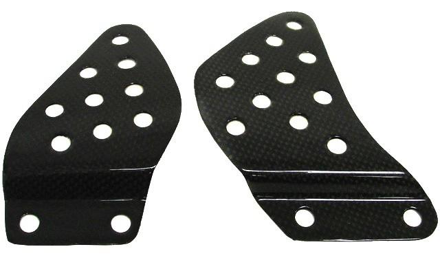 Carbon fiber heel plate foot guards for kawasaki 98-03 zx6 zx-6r zx6r zx9 zx9r