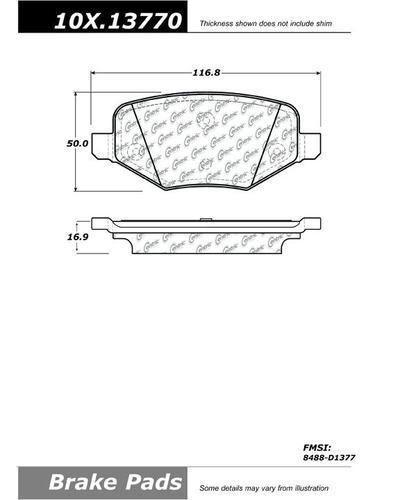 Centric 106.13770 brake pad or shoe, rear