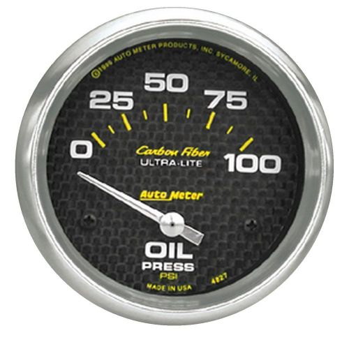 Auto meter 4827 carbon fiber; electric oil pressure gauge