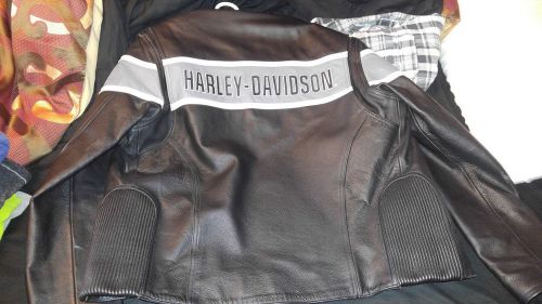 Harley davidson leather mens motorcycle jacket medium