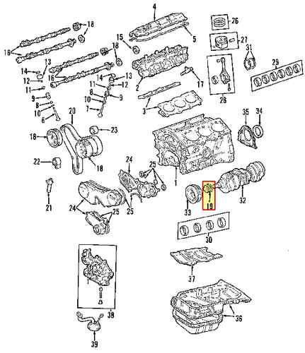 Lexus 153400a010 genuine oem factory original camshaft position sensor