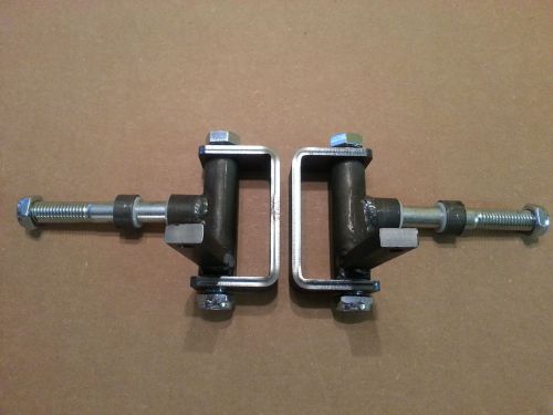 Complete 5/8&#034; axle steering spindle bracket set w/ nylon inserts go kart, dolly