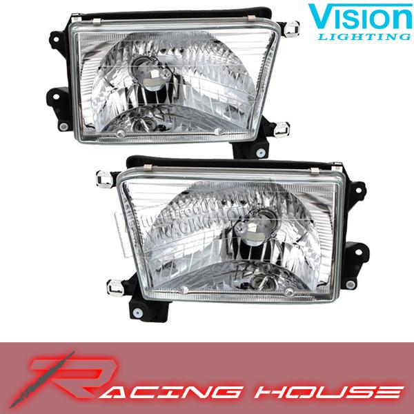 1999-2002 toyota 4runner limited/sr5 vision chrome lh+rh headlights assembly set