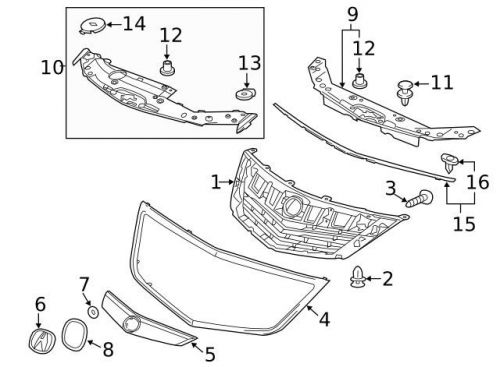 Genuine 2009-2015 acura emblem 75700-tl2-a00