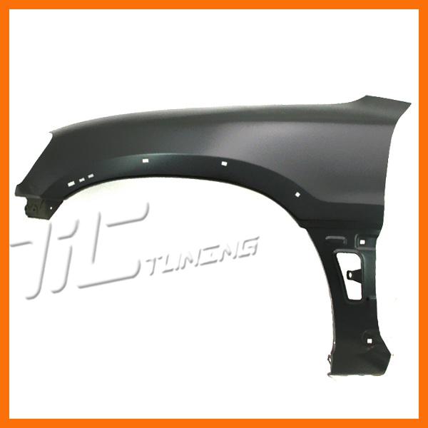 98-00 toyota rav4 driver side front fender primered w/bumper extension hole left