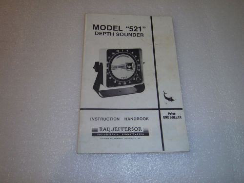 Ray jefferson instruction handbook for depth sounder model 521