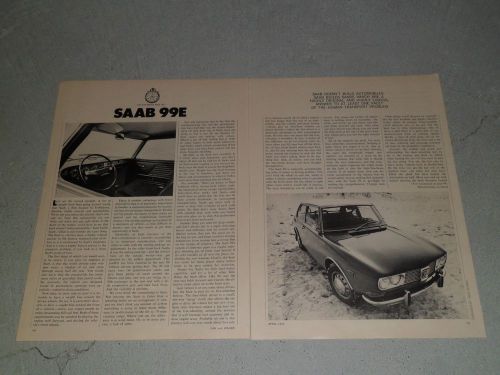 1970 saab 99e article / ad