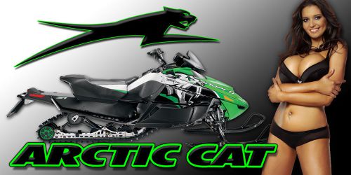 Arctic cat snowmobile racing snocross garage banner - snow chic #16