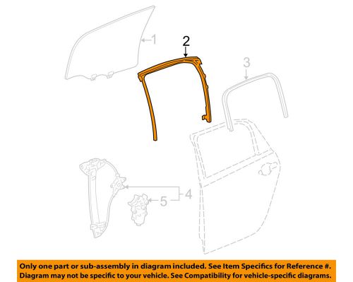 Chevrolet gm oem 09-13 impala glass-rear door-run channel right 22971757